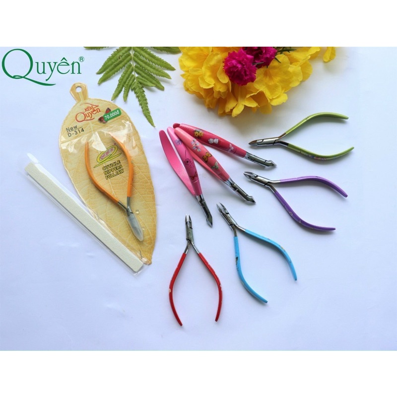 Kềm Cắt Da Cắt Móng Tay Quyên Đủ Màu Cao Cấp (Tặng Kèm Dũa)