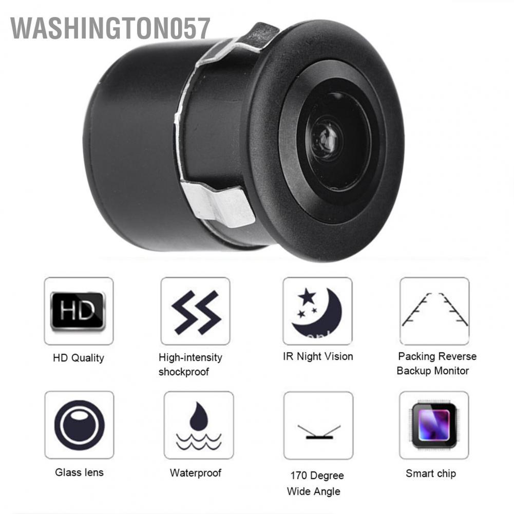 Washington057 120° Wide Angle Wired Waterproof Mini Color CCTV CCD Camera IR Night Vision for Car