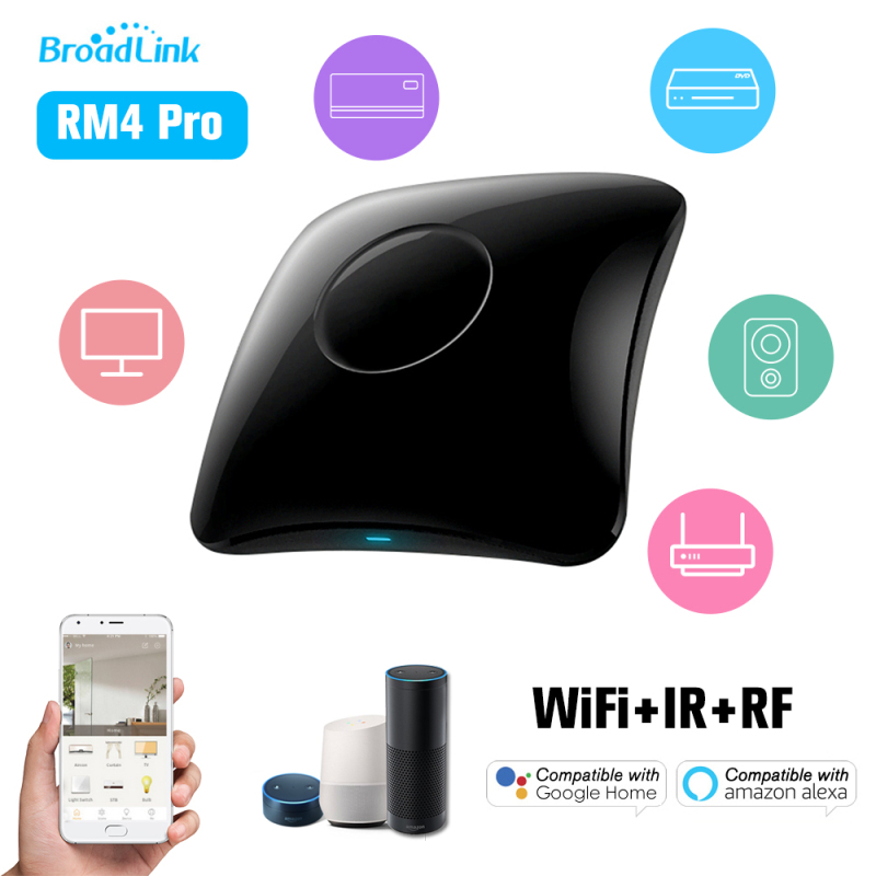 Broadlink RM4 Pro WiFi Smart Home Automation Bộ điều khiển từ xa đa năng WiFi + IR + RF Switch Hẹn g