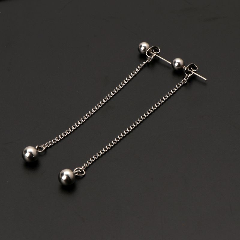 NAV Elegant Stainless Steel Long Tassel Chain Dangle Drop Earrings  KPOP Boy Jewelry