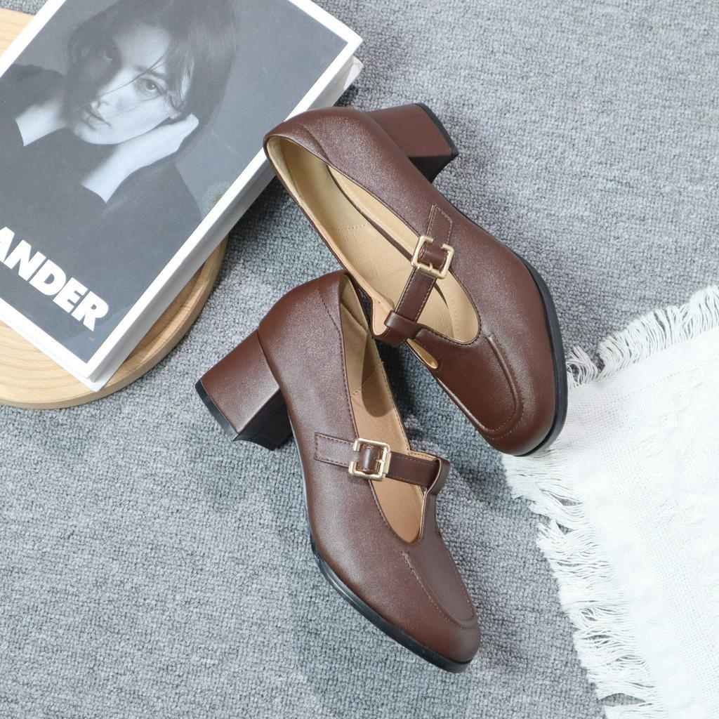 Giày cao gót nữ mũi tròn công sở thanh lịch cao 5cm 1090