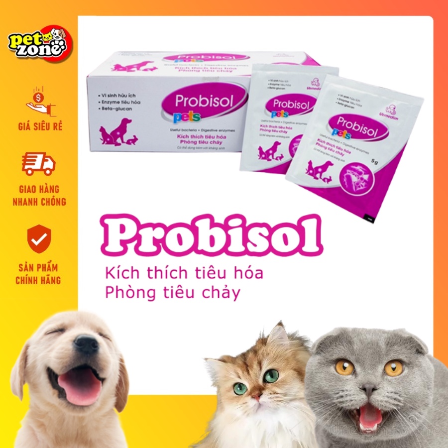 Men tiêu hóa VEMEDIM PROBISOL PETS 5g -  Hỗ trợ tiêu hóa, phòng tiêu chảy