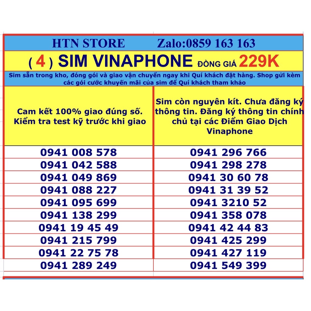 Sim vinaphone số đẹp đồng giá 229k (4) – sim trả trước nghe gọi và 4G