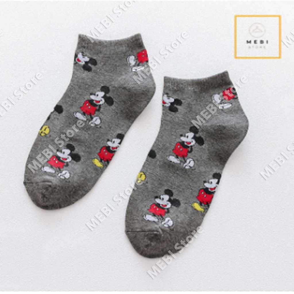 (Ảnh thật 100%) Tất nam, tất nữ - Tất vớ in hình Micky dễ thương, chất dày, mịn đẹp