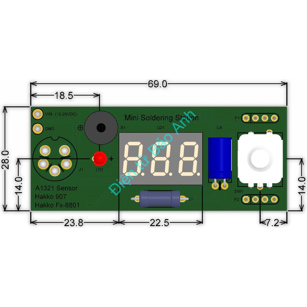 Mạch điều khiển trạm hàn sensor A1321