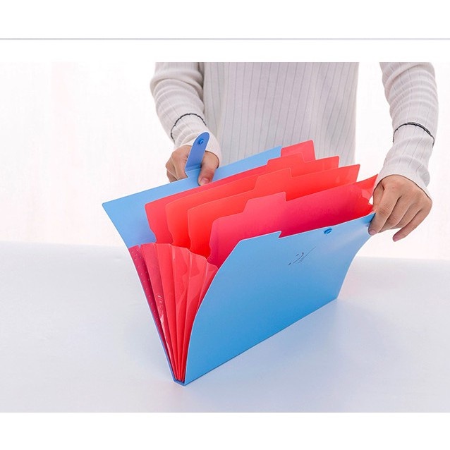 Cặp đựng tài liệu A4 - 5 ngăn phân trang - file lưu trữ tài liệu