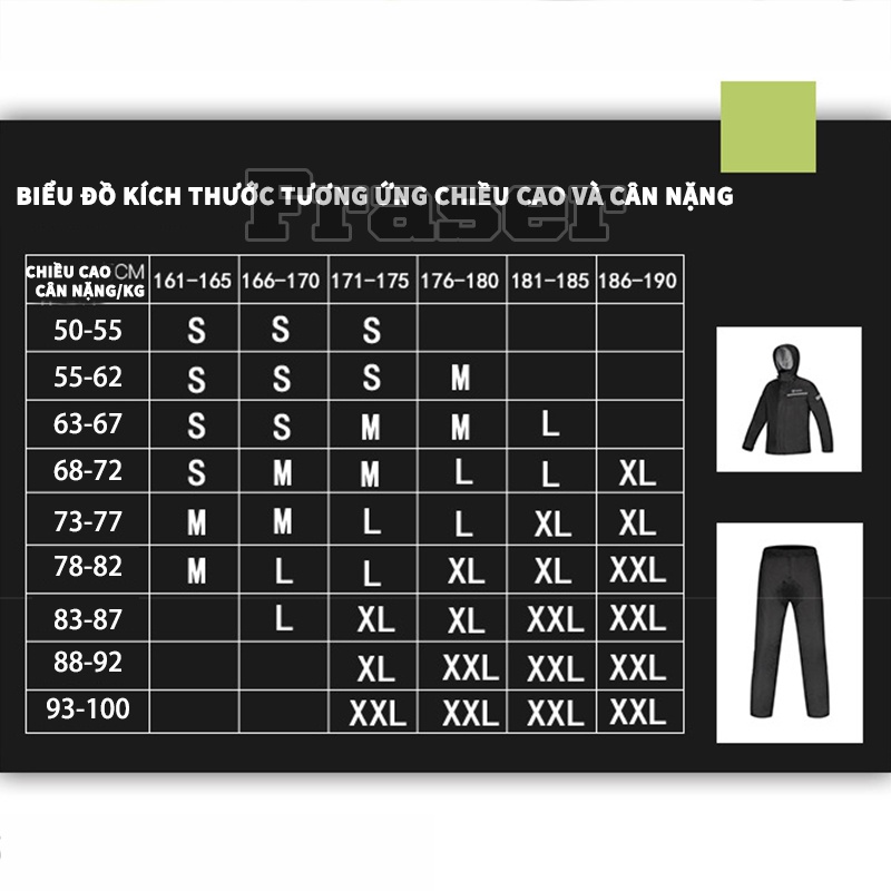 Áo mưa 3D dạ quang thoáng khí chống mưa đi xe máy / đi xe đạp / đi bộ
