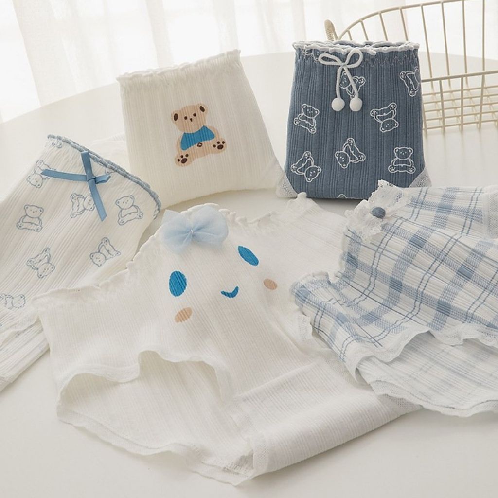 Quần lót nữ cotton kháng khuẩn khử mùi cao cấp tôn dáng gợi cảm,Quần chíp nữ đính nơ ren viền sexy quyến rũ DOPICO L8035