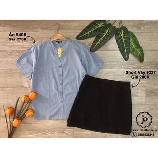 Bigsize Nữ - Sơ Mi Denim TN Cổ Trụ (MS: 9405)