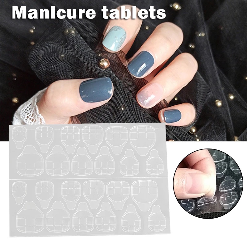 Set 24 Miếng Dán Hai Mặt Trang Trí Móng Nghệ Thuật Chống Thấm Nước