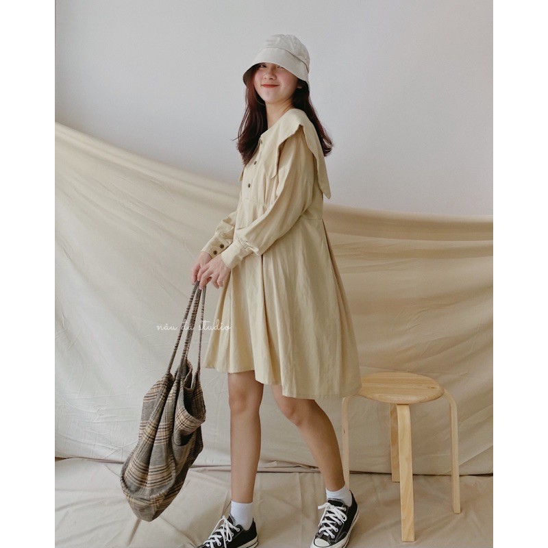 ĐẦM BABYDOLL  - NÂU ĐÁ STUDIO.