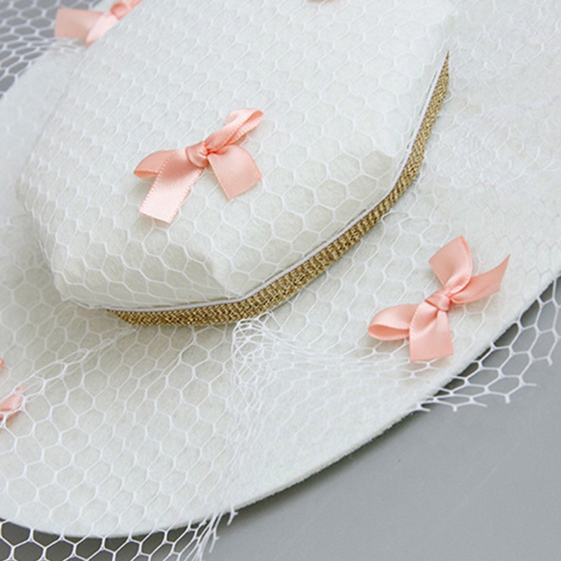 Mũ Lưới Thắt Nơ Phối Mạng Che Mặt Thời Trang Cho Nữ