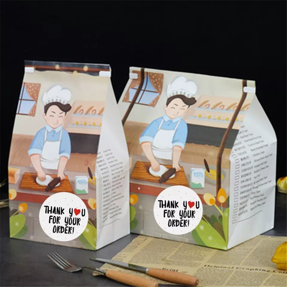 Cuộn 500 Tem Sticker Thank you In Màu Tự Dính Đường Kính 2.5cm - Tem Cảm Ơn Siêu Dễ Thương Nhiều Mẫu Mã