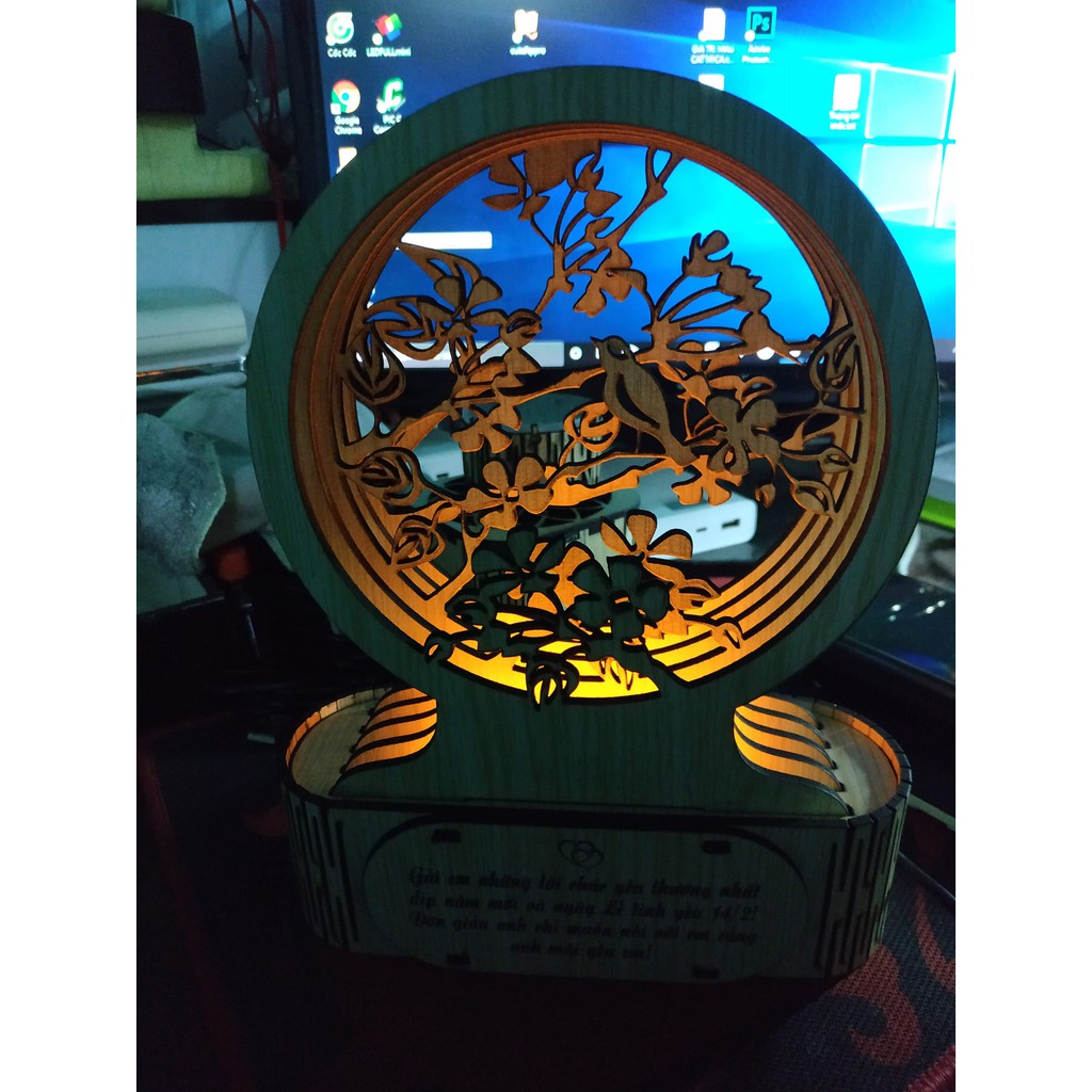 Đèn Ngủ Gỗ - Đôi Uyên Ương | BigBuy360 - bigbuy360.vn