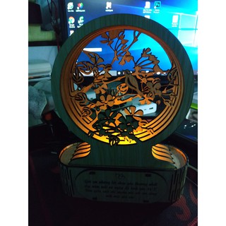 Đèn Ngủ Gỗ - Đôi Uyên Ương
