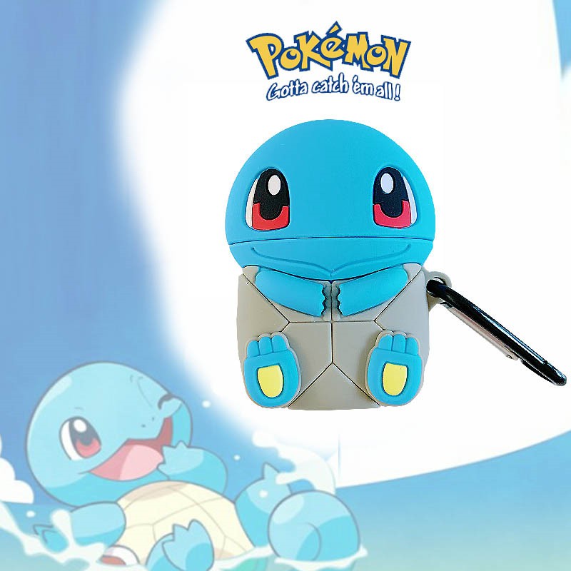 Ốp Tai Nghe - Vỏ Airpod 1/2 Hình Pokemon Nước - Case Airpods Chất Liệu Silicon Siêu Bền Bỉ