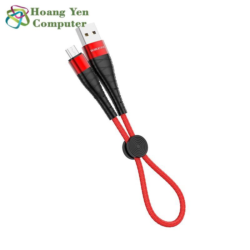 Cáp Sạc MICRO USB Borofone BX32 Dài 25CM Dây Dù Cho Android - BH 12 Tháng 1 đổi 1