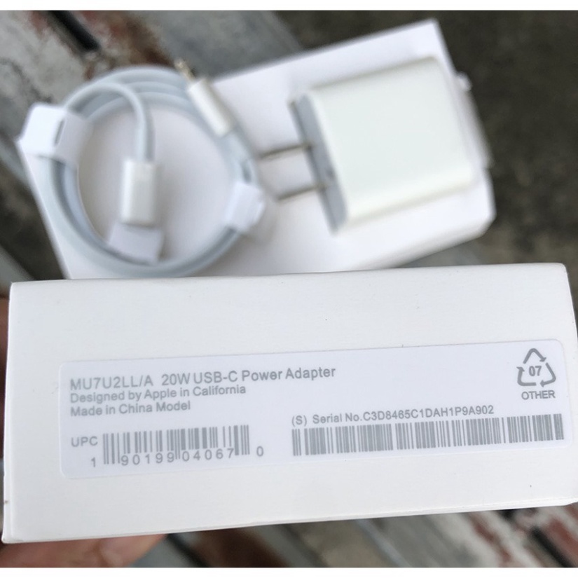 Bộ Sạc Điện Thoại 20W- Bộ Cáp Sạc 12 ProMax PD 20W USB Type-C To Lightning Đạt Chuẩn Sạc Cực Nhanh - BH 6 Tháng