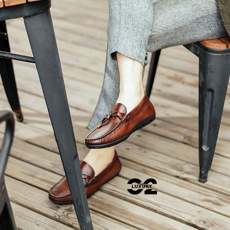 Giày lười nam Luxury dáng Moccasin Shoes BL09-2 chất da cao cấp nhiều size