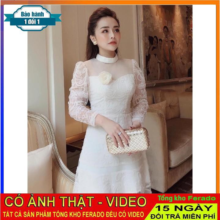 [ xả kho ] MiD Đầm umi phối ren thêu V1284 cao cấp Mie Design kèm ảnh thật