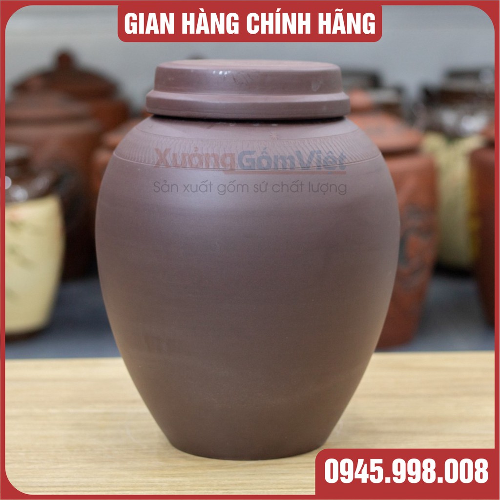 [CHUM SÀNH 10L] CHUM NGÂM RƯỢU 10 LÍT GỐM SỨ BÁT TRÀNG - HÀNG THỦ CÔNG VẼ TAY ĐẸP CHUẨN MÀU- XƯƠNG GỐM DÀY DẶN BỀN ĐẸP