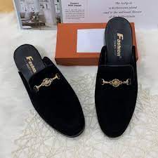 Giày sục nỉ nam phối xích ong ngang thời trang