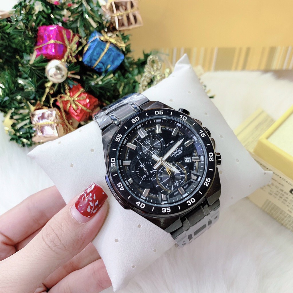 Đồng hồ nam casio edifice efr564d , dây thép , mặt đen/xanh
