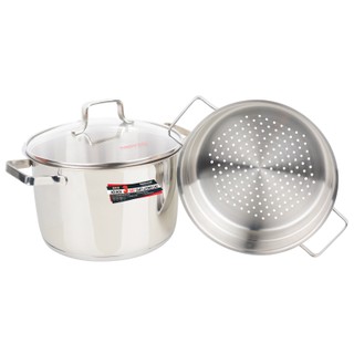 Bộ xửng hấp inox 24cm happy cook milan st24-ml