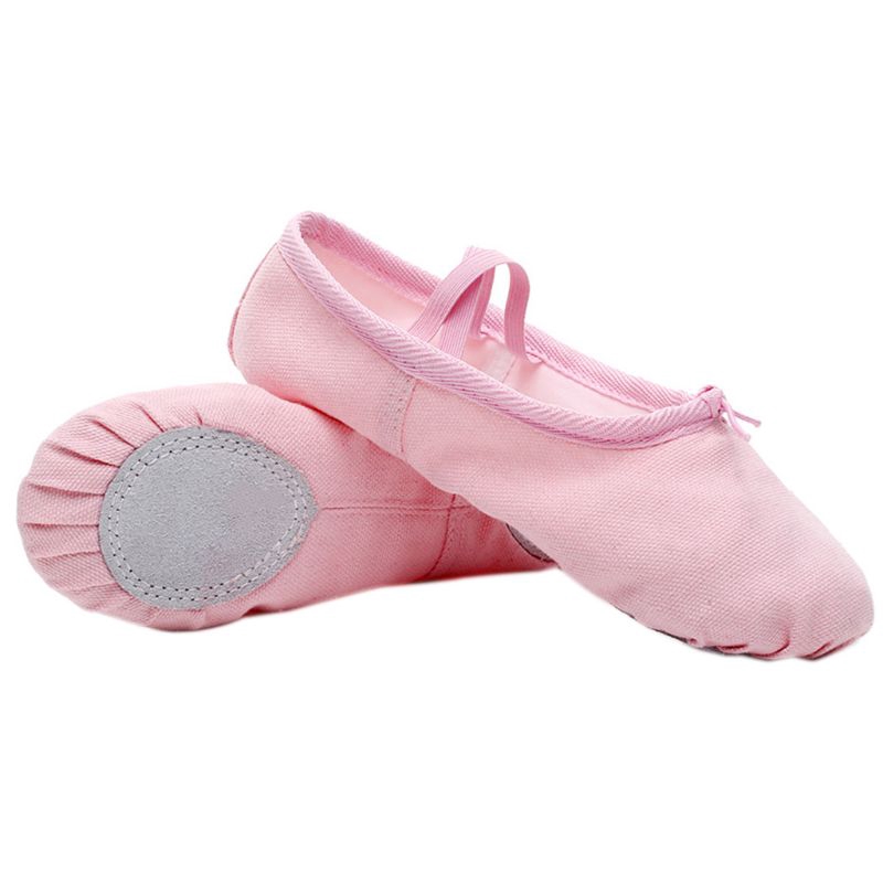 Mary☆Baby Girl Canvas Cotton Ballet Pointe Dance Shoes Gymnastics Slippers Yoga Flats