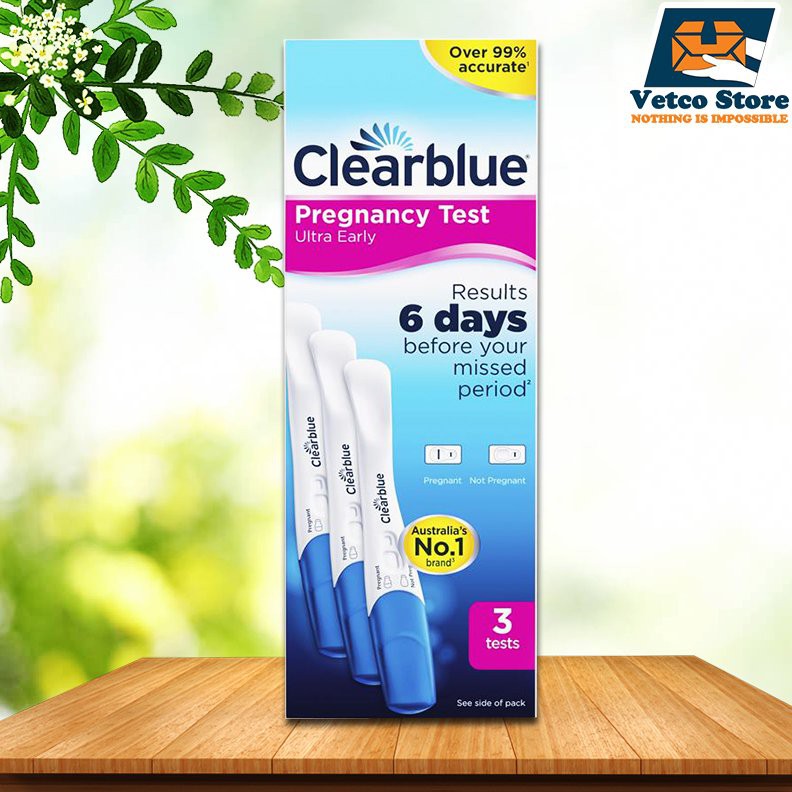 Set Que thử thai điện tử phát hiện CỰC SỚM Clearblue