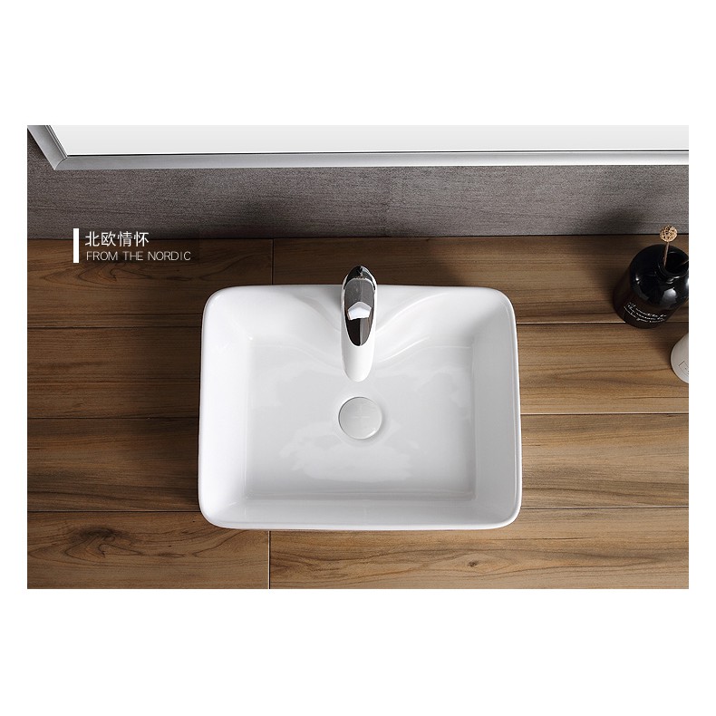 Chậu lavabo vuông đăt bàn sang trọng với thiết kế tinh tế độc đáo .