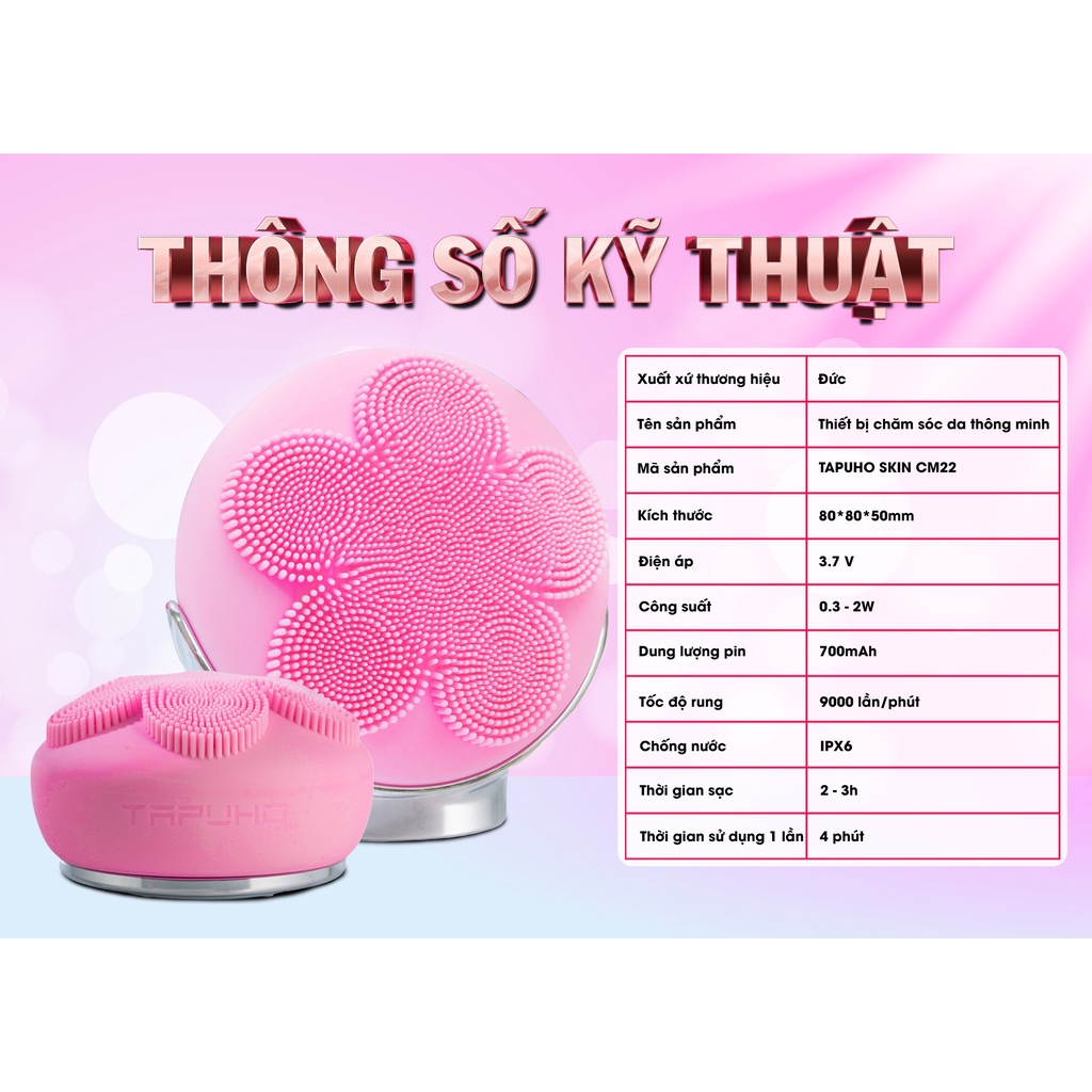 MÁY RỬA MẶT TAPUHO SKIN CM22 - CHÍNH HÃNG