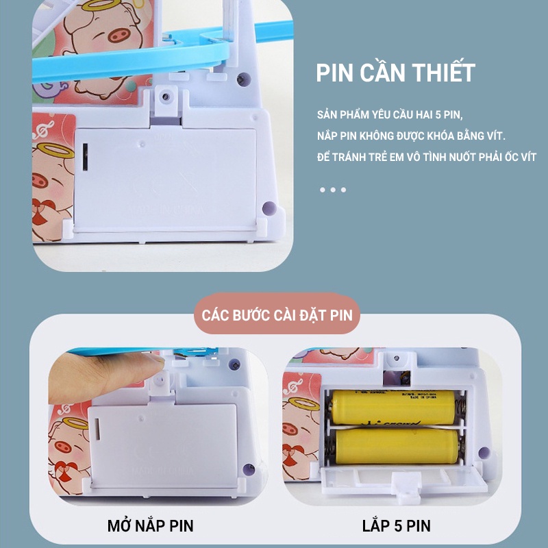 Bộ Đồ Chơi Lắp Ráp Đường Ray Trượt Cầu Thang Hình Chú Vịt Có Nhạc Dành Cho Trẻ Em GYLMY51