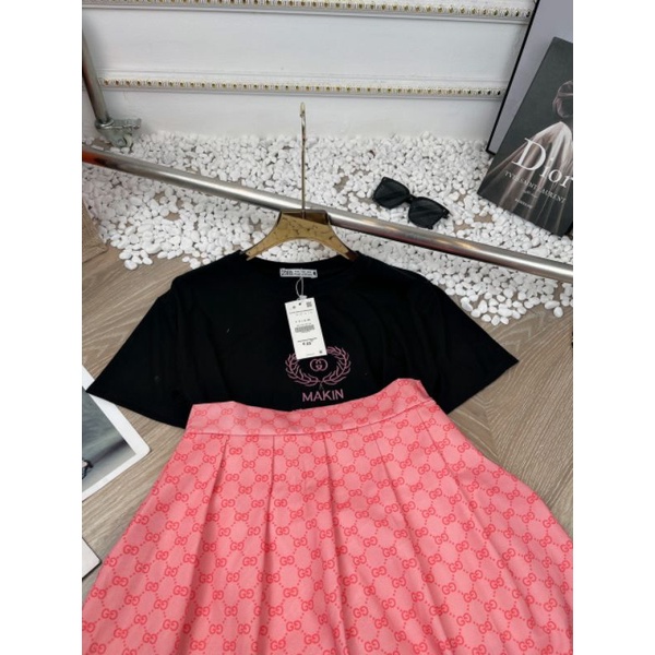 Set áo phông mix chân váy