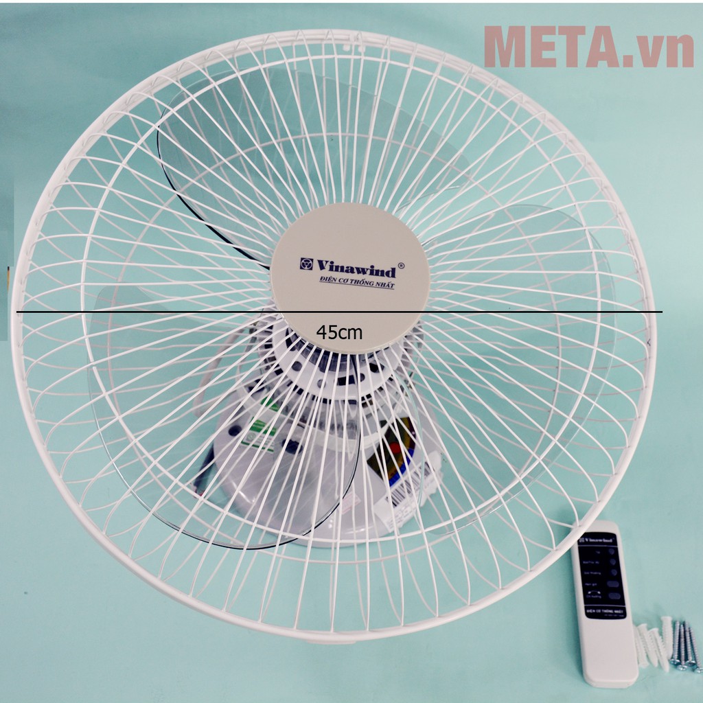 Quạt trần đảo Vinawind QTĐ400X-ĐB có điều khiển từ xa / QTĐ400-ĐB Hộp số - Điện Cơ Thống Nhất