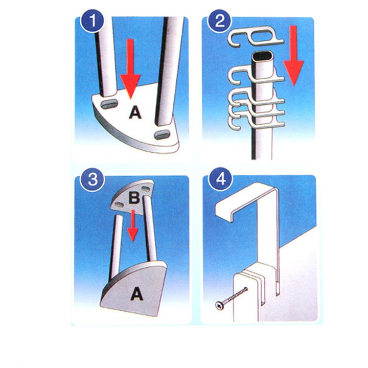 Mắc Quần Áo 2 Tầng Treo Cánh Cửa Niheshi NSH-6155