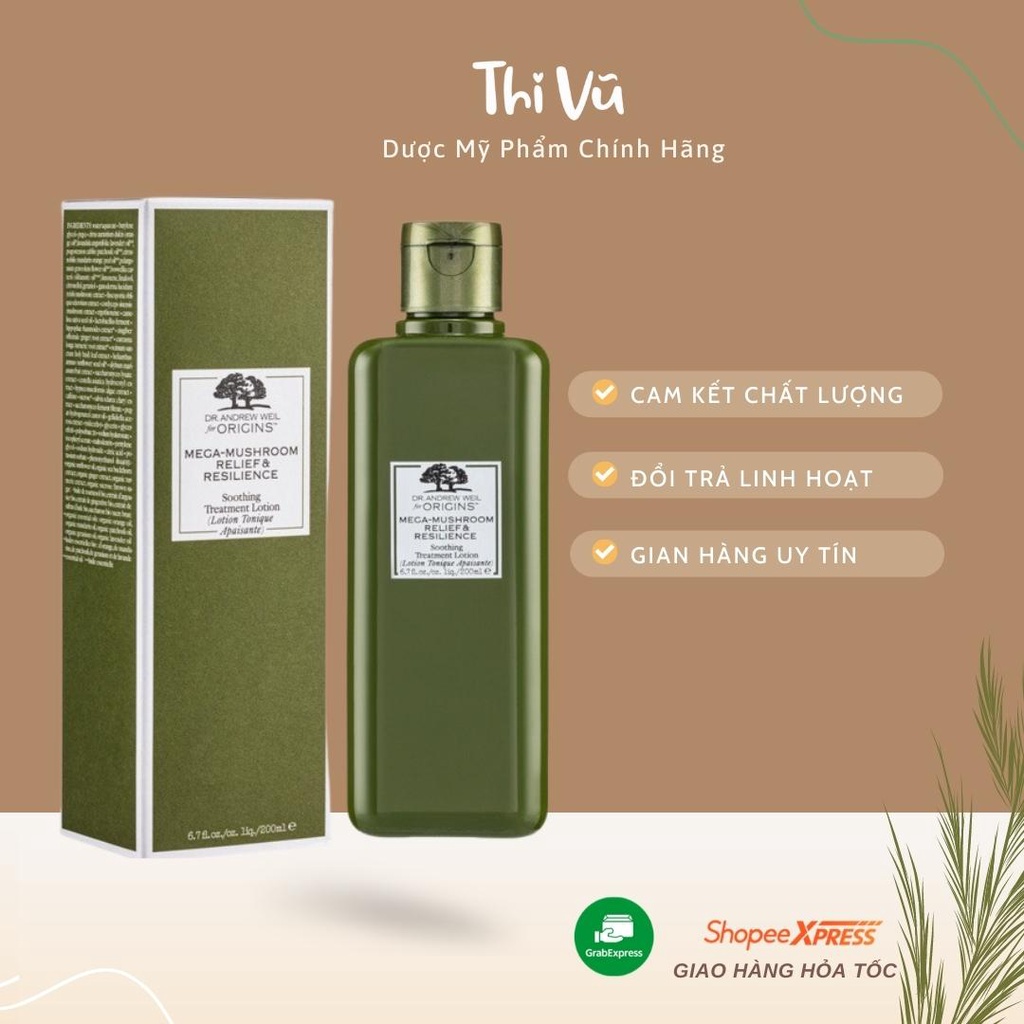 Toner Nấm Origins Dr Andrew Weil Mega Mushroom nước cân bằng cấp ẩm phục hồi da - Thi Vũ