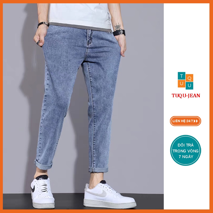 Quần jean bò baggy nam nữ ống suông rộng Unisex hàng Quảng Châu phong cách Hàn Quốc sành điệu style hót 2022 TuQu Jean