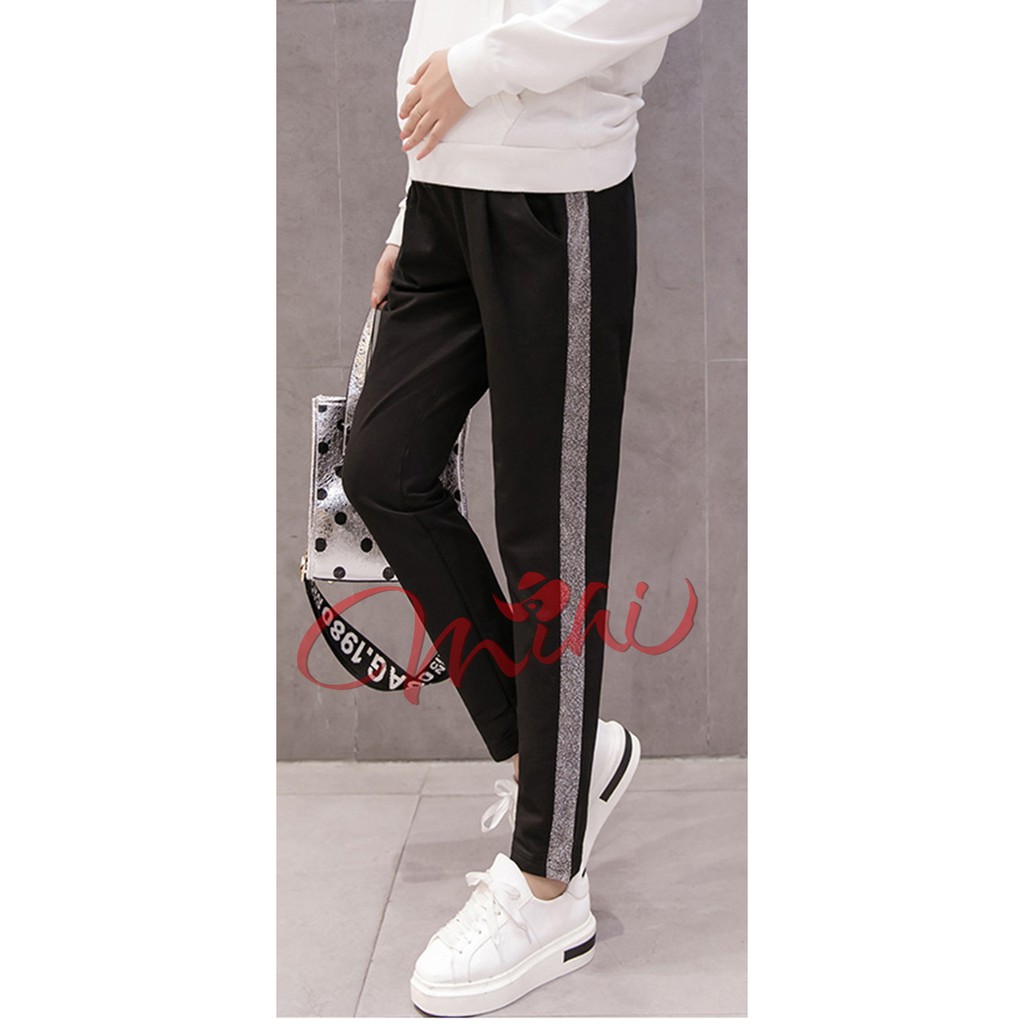 Quần bầu, quần legging bầu viền bạc