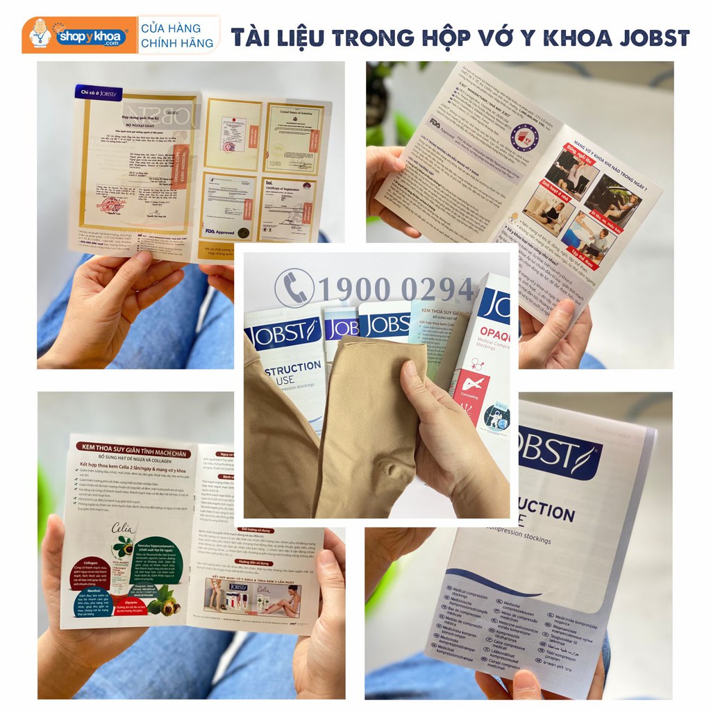Vớ Y Khoa JOBST Opaque Hông, Màu Da, Kín Ngón, Suy Giãn Tĩnh Mạch, Áp Lực 20-30mmHg