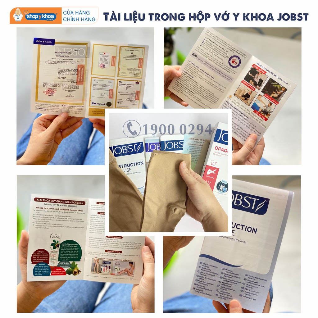 Vớ Y Khoa JOBST Opaque Hông, Màu Da, Kín Ngón, Suy Giãn Tĩnh Mạch, Áp Lực 20-30mmHg (Tất Y Khoa)