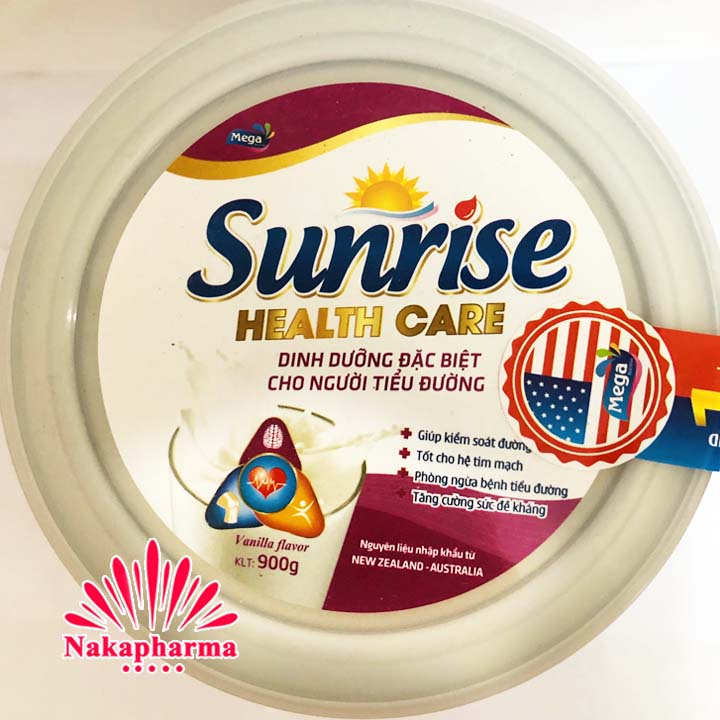 [KÈM QUÀ] Sữa bột dành cho người tiểu đường Sunrise Health Care 900g