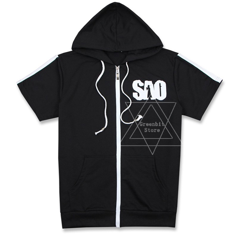 Áo khoác Hoodie ngắn tay hình Sword Art Online mới