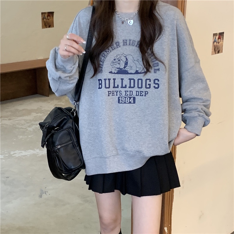 Áo Khoác Sweater Mỏng Tay Dài In Hoạt Hình Kiểu retro Xinh Xắn Cho Nữ