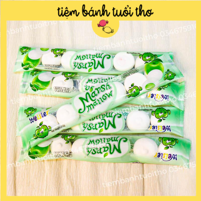 Kẹo Dẻo Mashmallow Bánh Bao Bông Xốp Nhân Trái Cây