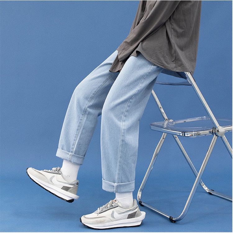 [QJ005] Quần Jean Ống Rộng Nam Nữ Hàn Quốc, Quần Baggy Nam Nữ Form Rộng