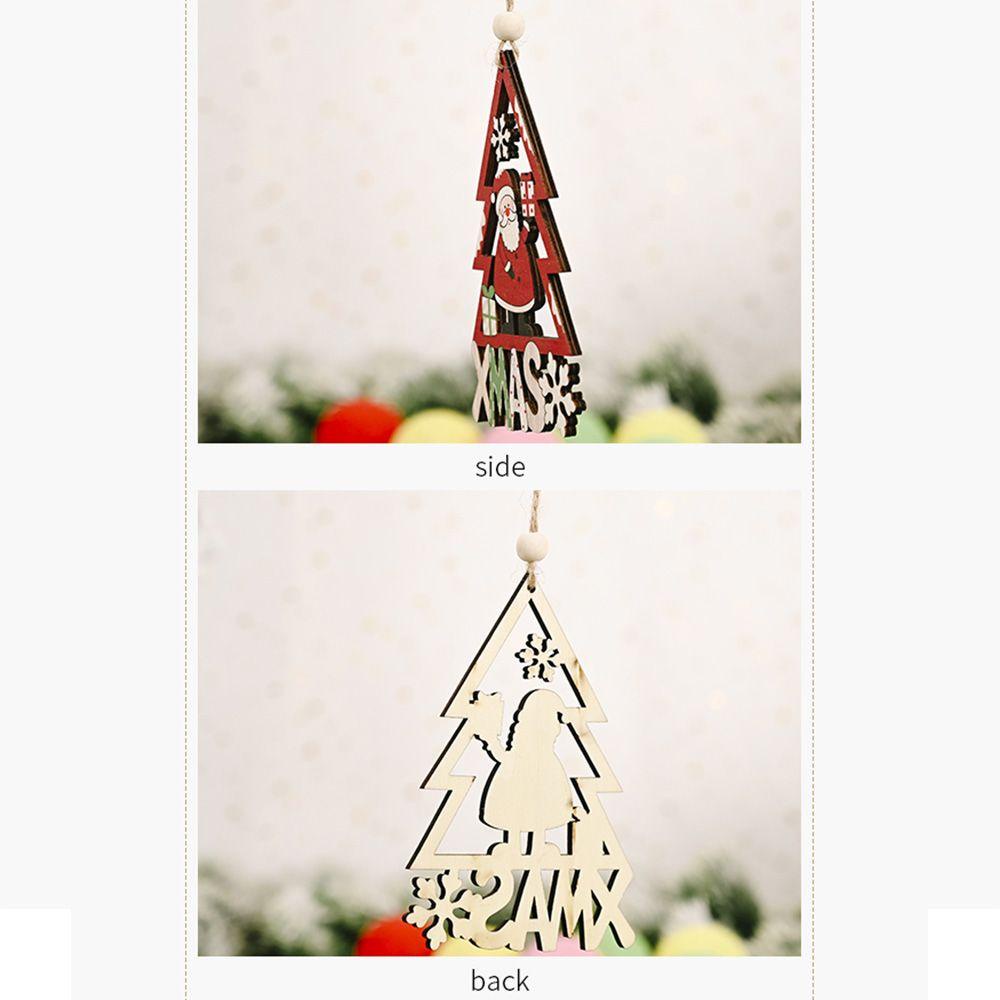 CONOPERY Phụ Kiện Trang Trí Giáng Sinh Bằng Gỗ Sáng Tạo DIY