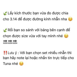 Nhẫn đá Bạc basic, Nhẫn bạc nữ gắn đá xinh TUNA SILVER Cam kết chuẩn bạc, ảnh video thật N17