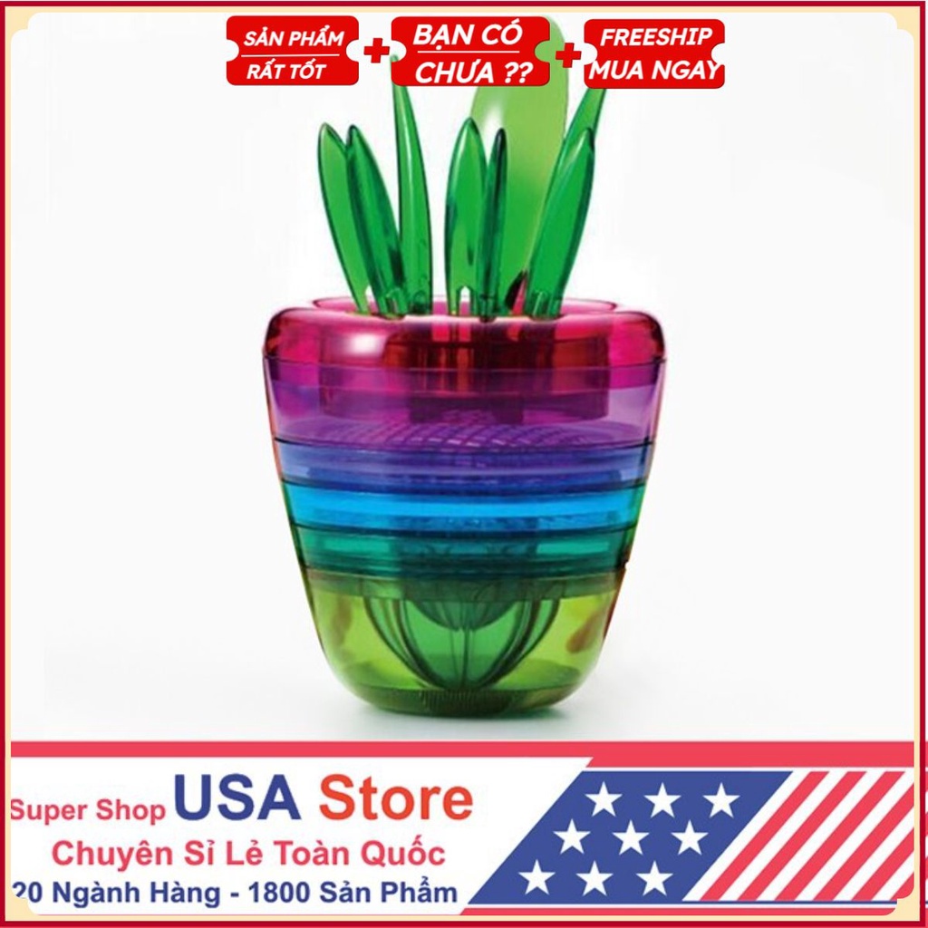 Bộ Bào Thái Vắt Chế Biến Rau Củ 10 In 1 Fruits Plant CDS1138