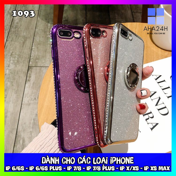 ỐP LƯNG IPHONE HỌA TIẾT HẠT CÁT VIỀN TẤM CÓ GIÁ ĐỠ - ỐP DẺO (6/6 PLUS/6S/6S PLUS/7/7 PLUS/8/8 PLUS/X/XS/XS MAX) AH1093